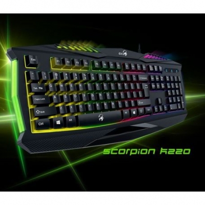 Teclado Gamer Genius Gx Gaming Scorpion K220 Iluminado Rgb Usb