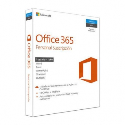 Software Office 365 Personal 32/64 Spa Key Digital 1 Ao