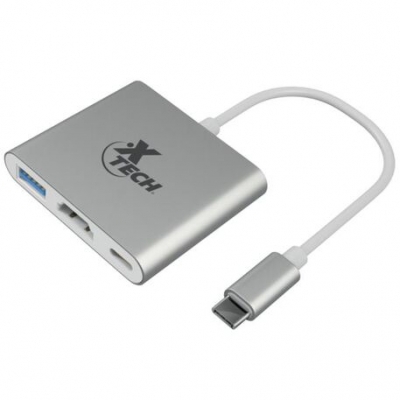 Cable Xtech Xtc-565 Adaptador Multipuerto Usb Tipo-C 3-En-1 Hdmi Usb Tipo A