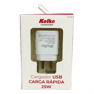 Accesorios Para Celulares Kolke Kcr-646 Cargador Tipo C Carga Rapida  630443 630437 630436