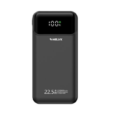 Accesorios Para Celulares Power Bank Kelyx Slim 20000 Mha Type-C+Usb+Lightning Fast Charge 22.5K