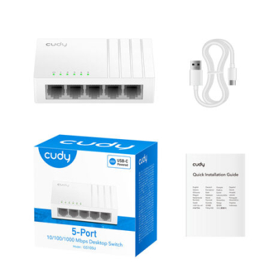 Switch Cudy Gs105U 5 Puertos Gigalan Sin Fuente Tiipo C