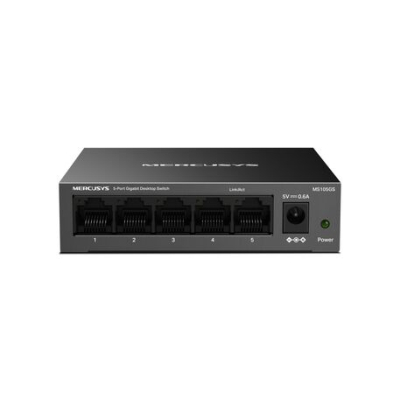 Switch Mercusys Ms105Gs 5 Puertos Gigabit Gigalan 10/100/1000 Metal